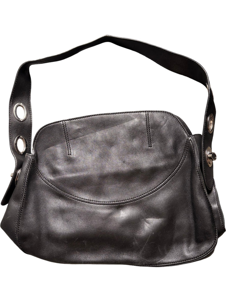 Black Leather Tods Shoulder Bag