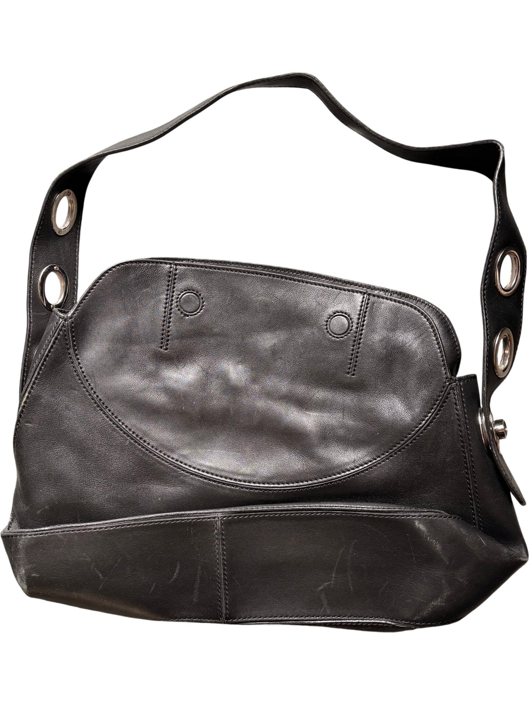 Black Leather Tods Shoulder Bag