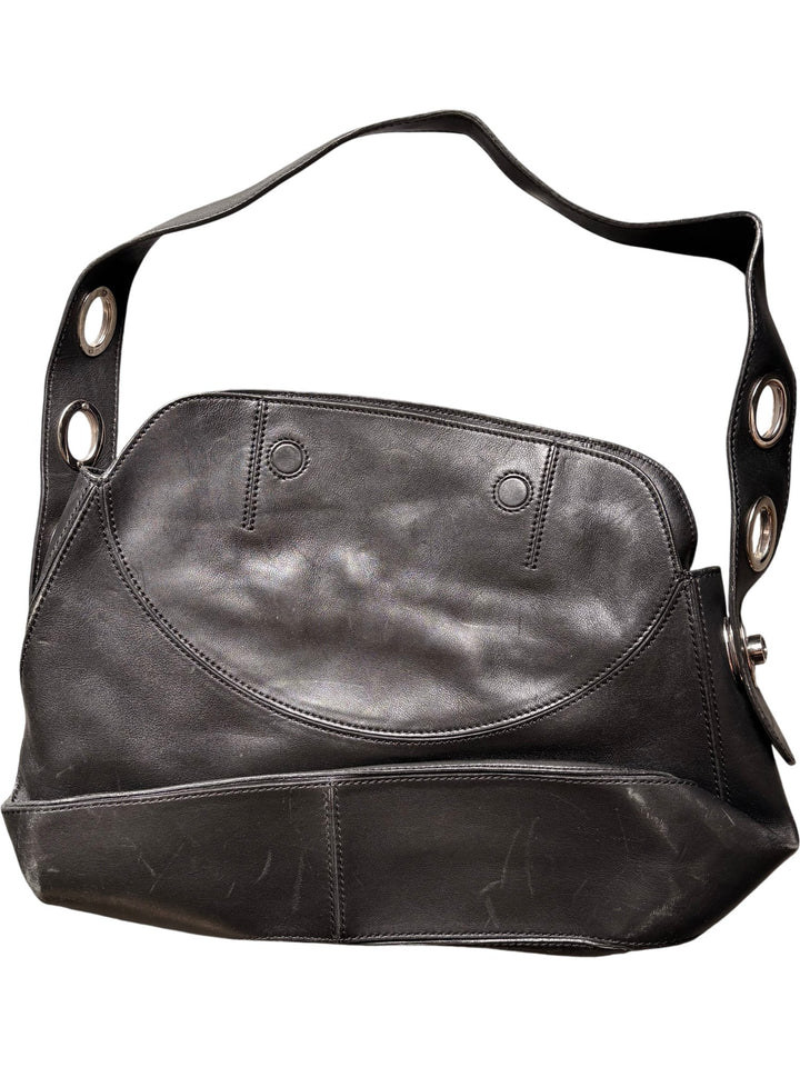 Black Leather Tods Shoulder Bag