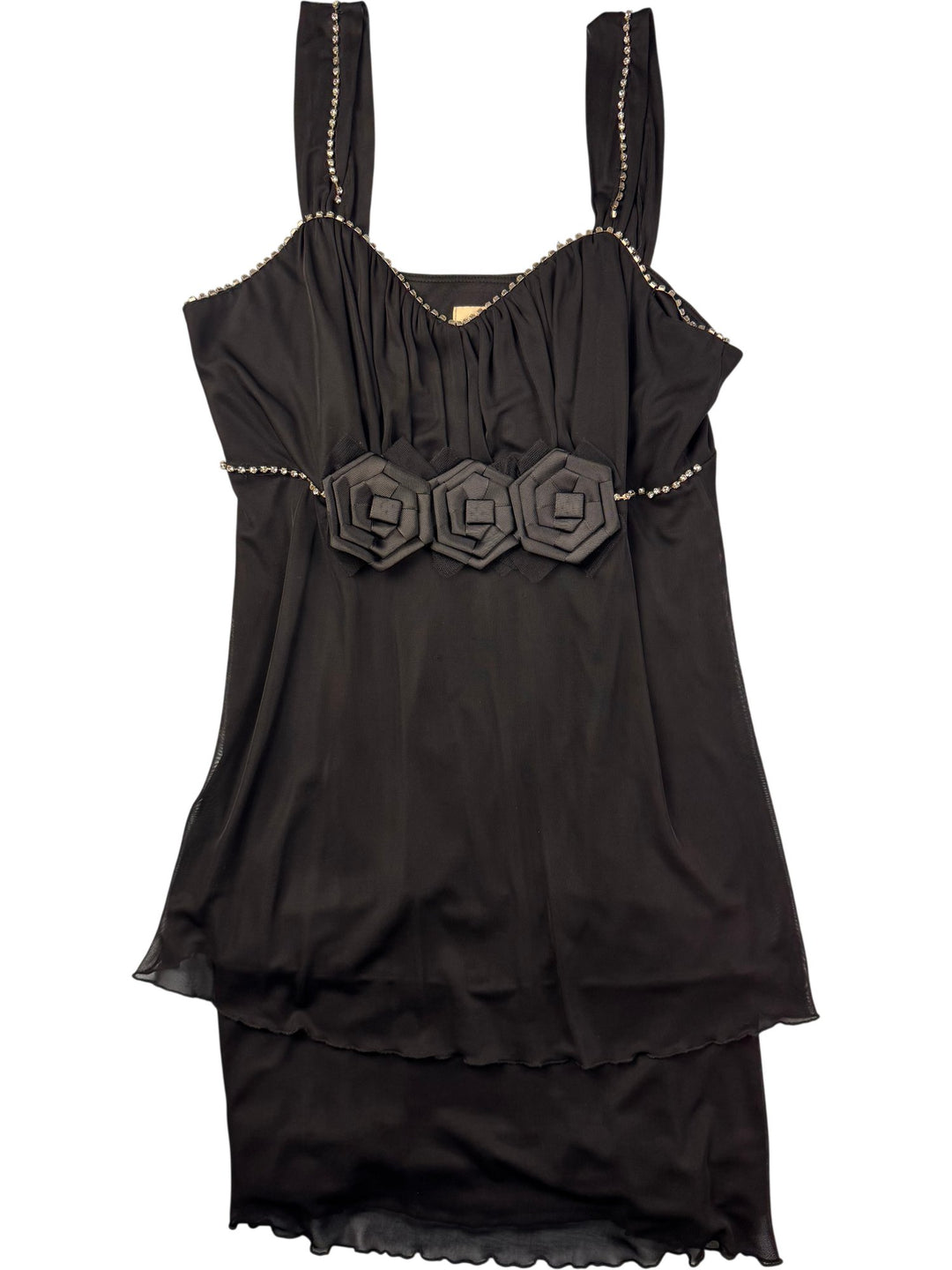 Black Lilly & Rose Embellished Dress - S - Think Vintage ltd