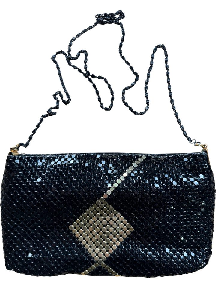 Black Mesh Chain Coin Purse - Think Vintage ltd