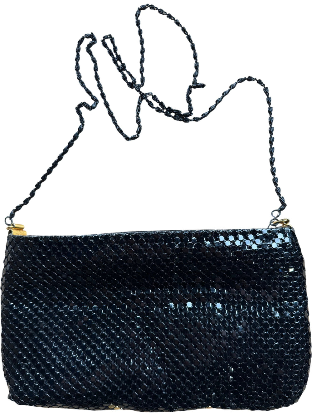 Black Mesh Chain Coin Purse - Think Vintage ltd