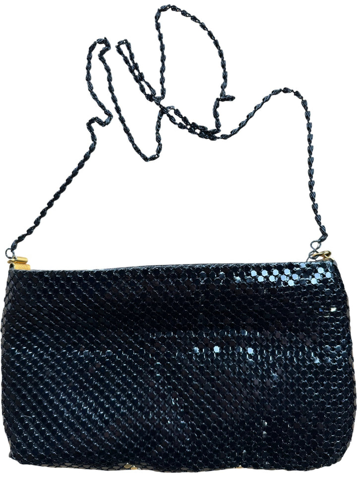 Black Mesh Chain Coin Purse - Think Vintage ltd