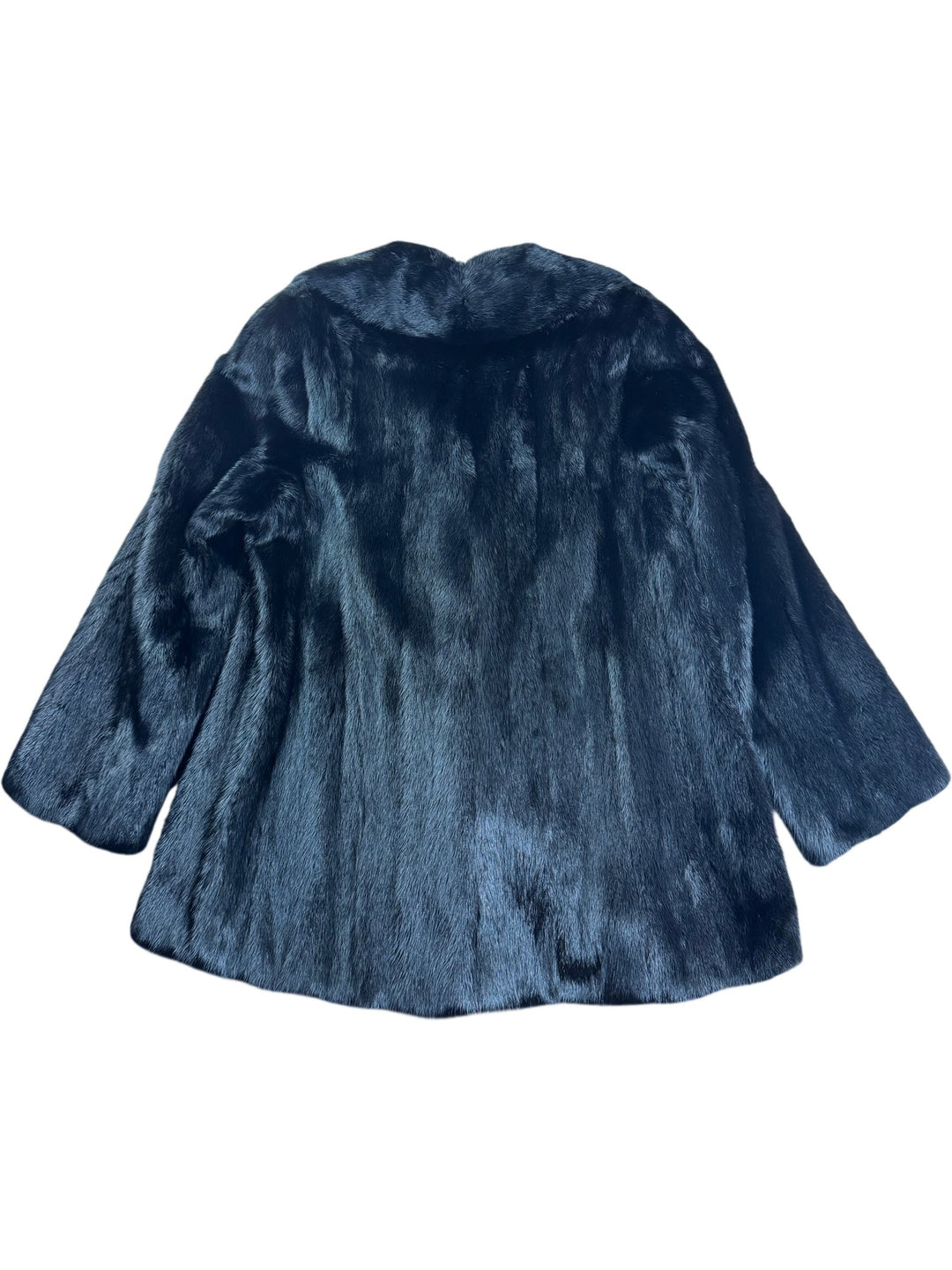 Black Mink Fur Coat - M - Think Vintage ltd