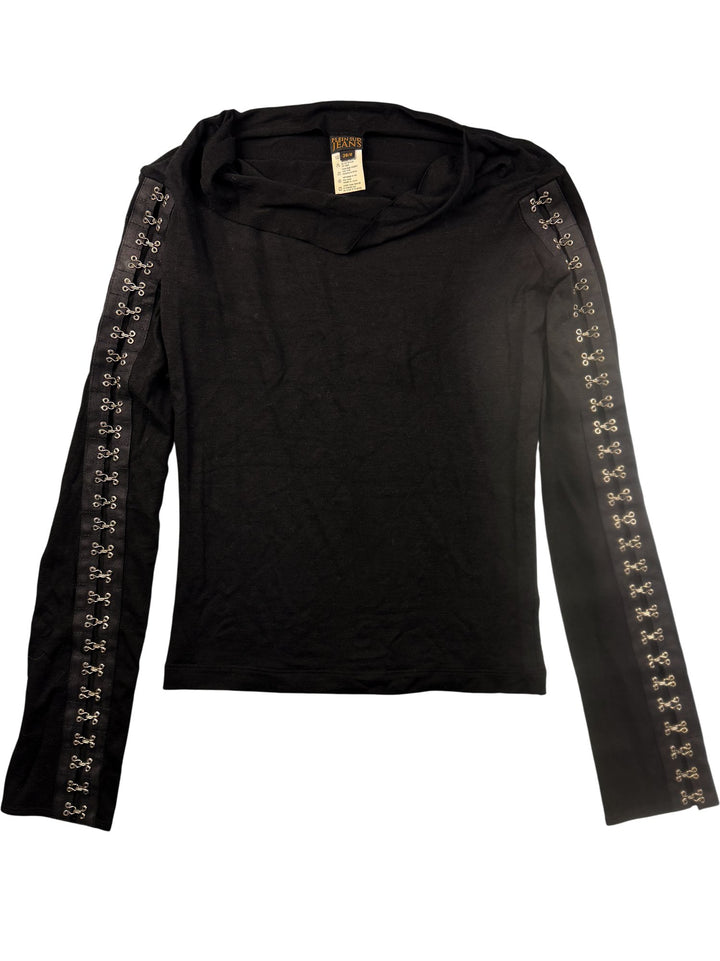 Black Plein Sud Long Sleeve Top - M - Think Vintage ltd