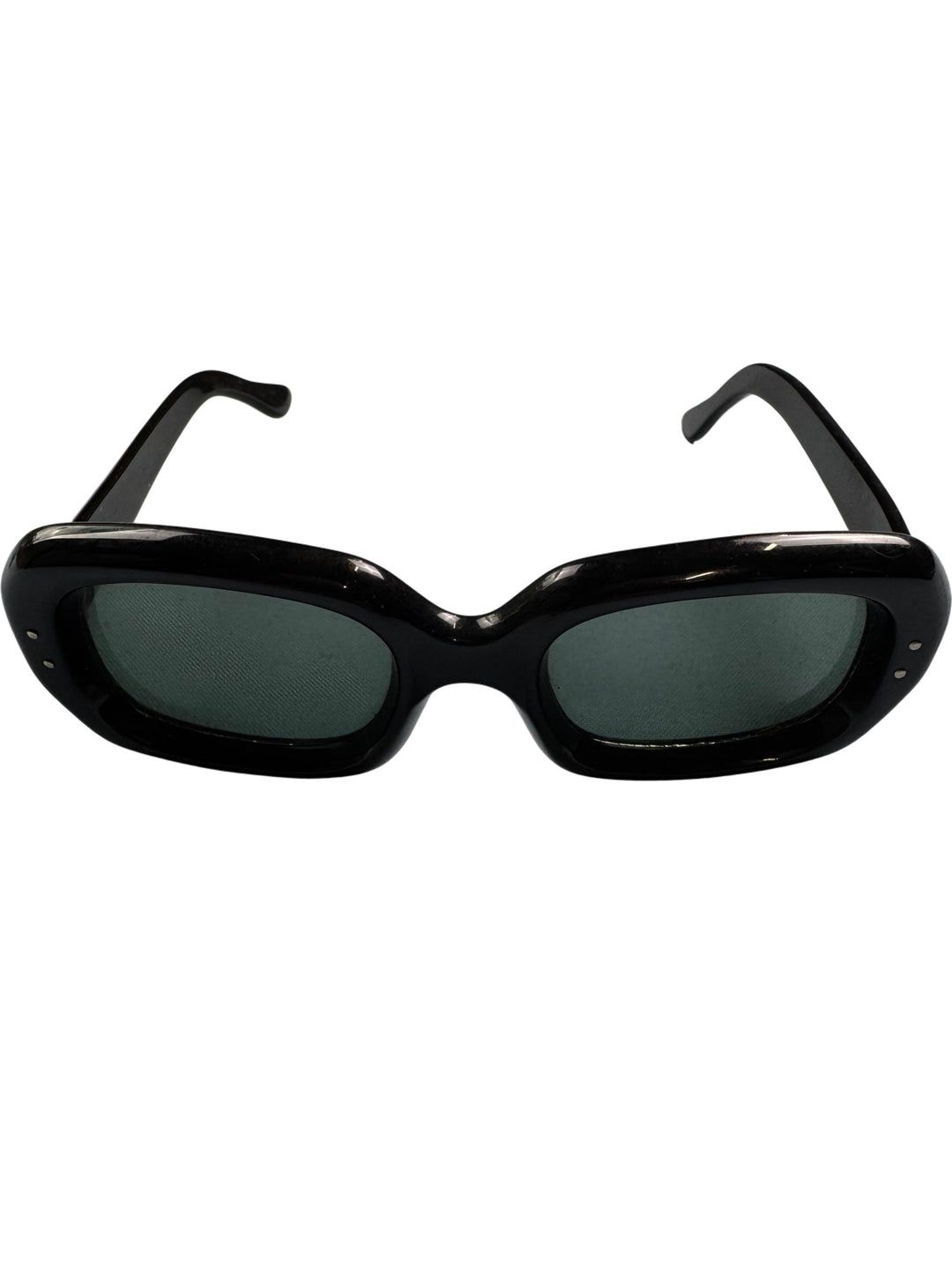 Black Rectangle Sunglasses - Think Vintage
