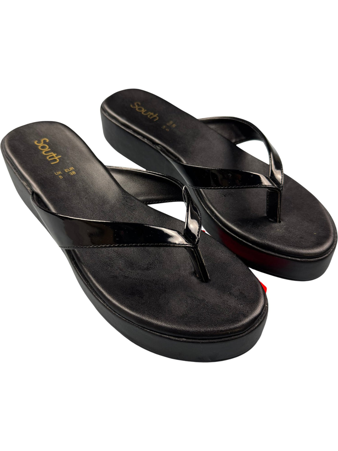 Black South Platform Sandals - Size 5 - Think Vintage ltd
