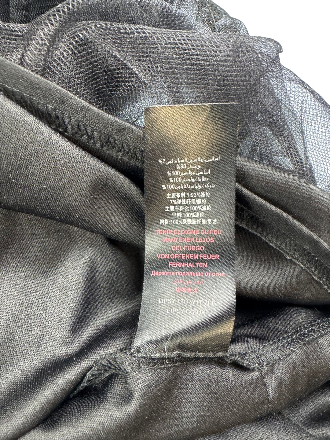 Black Spaghetti Strap Frill Mini Dress