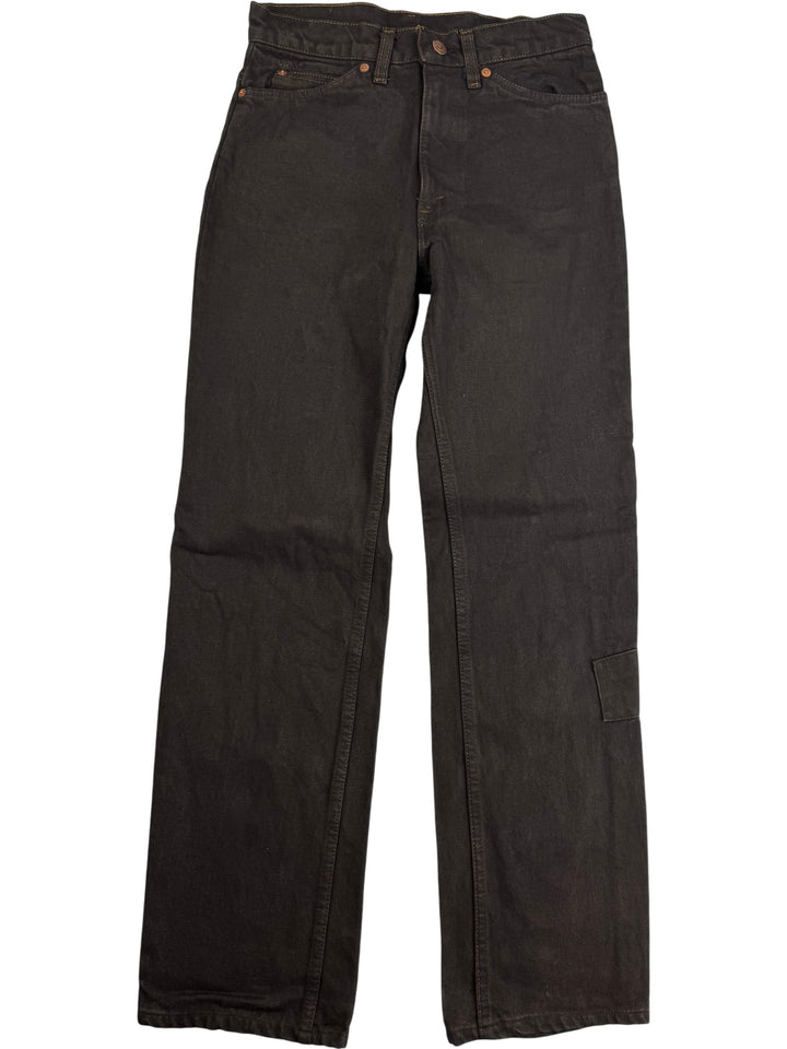 Black Straight Leg Jeans - W28 L30 - Think Vintage Online Ltd