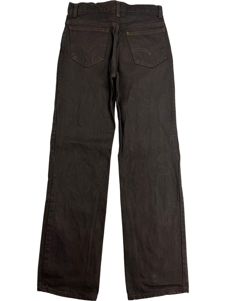 Black Straight Leg Jeans - W28 L30 - Think Vintage Online Ltd