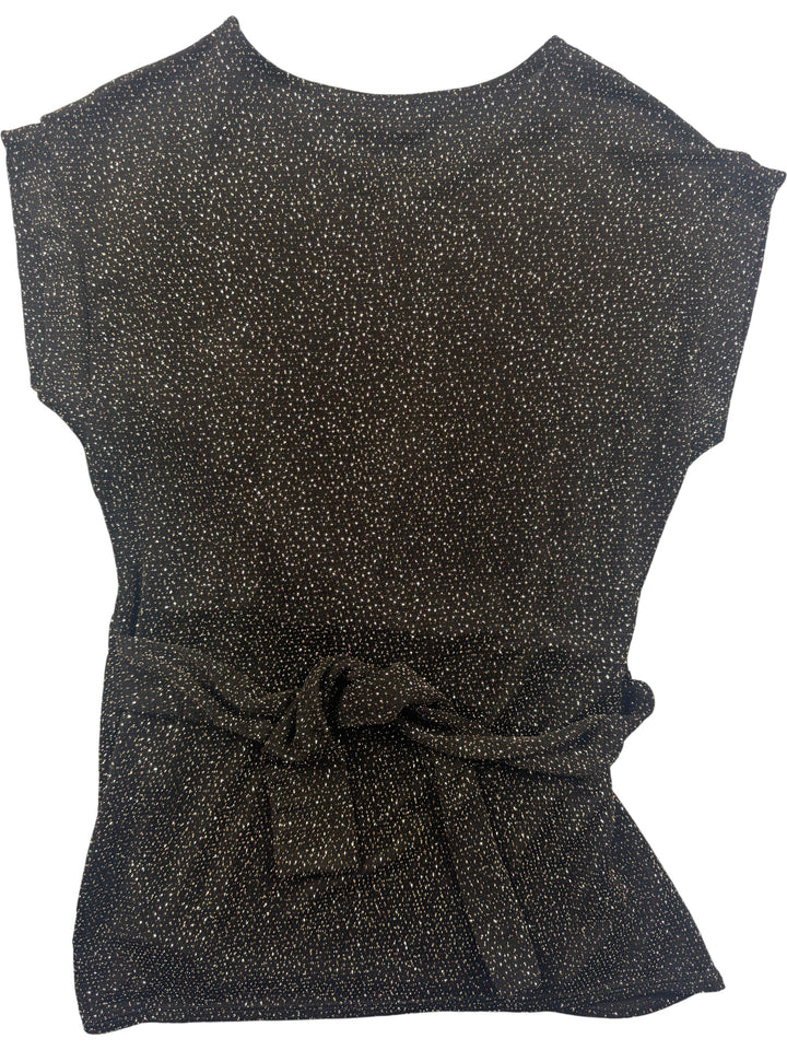 Black Tie-Waist Blouse - M - Think Vintage Online Ltd