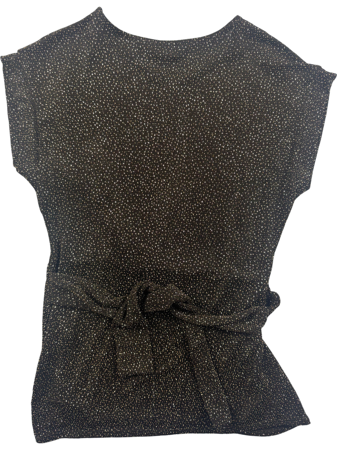 Black Tie-Waist Blouse - M - Think Vintage ltd