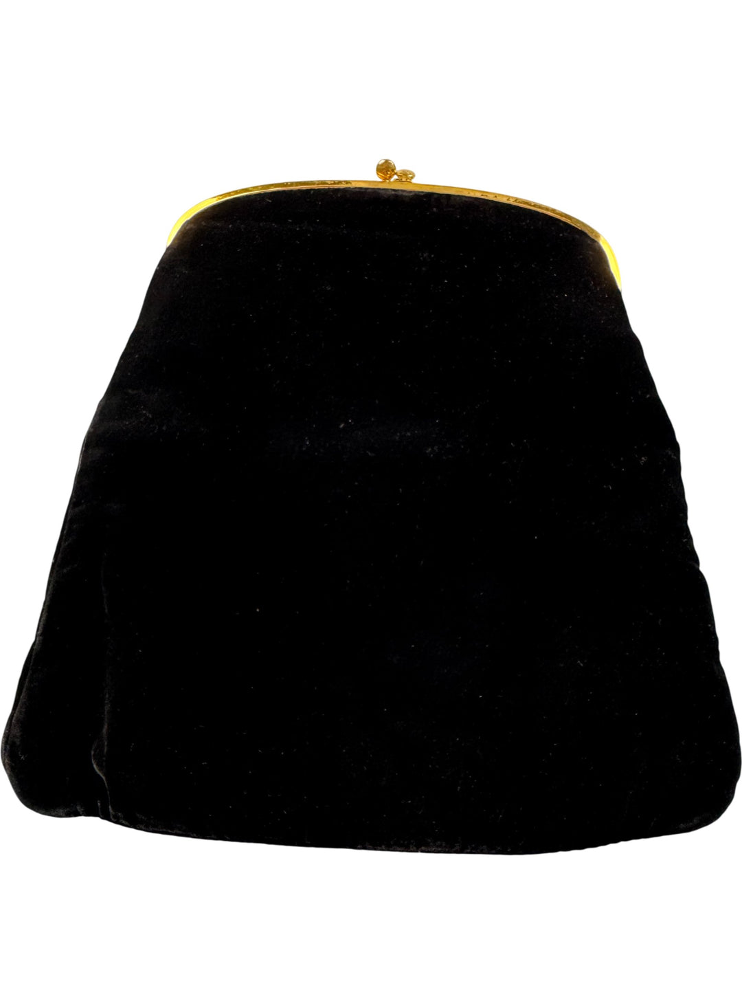 Black Velvet Evening Clutch Bag - Think Vintage