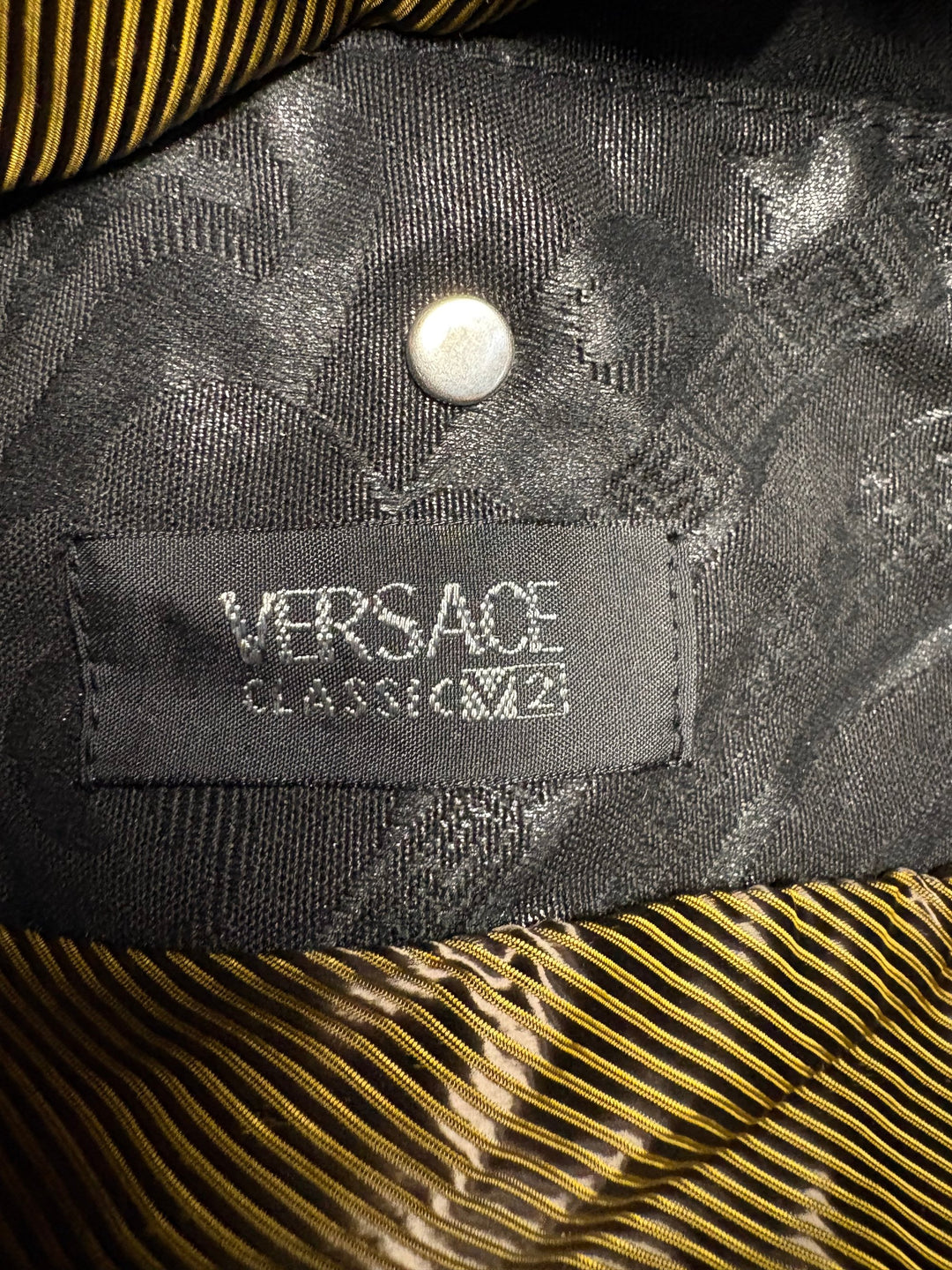 Black Versace Classic V2 Jacket - M - Think Vintage Online Ltd