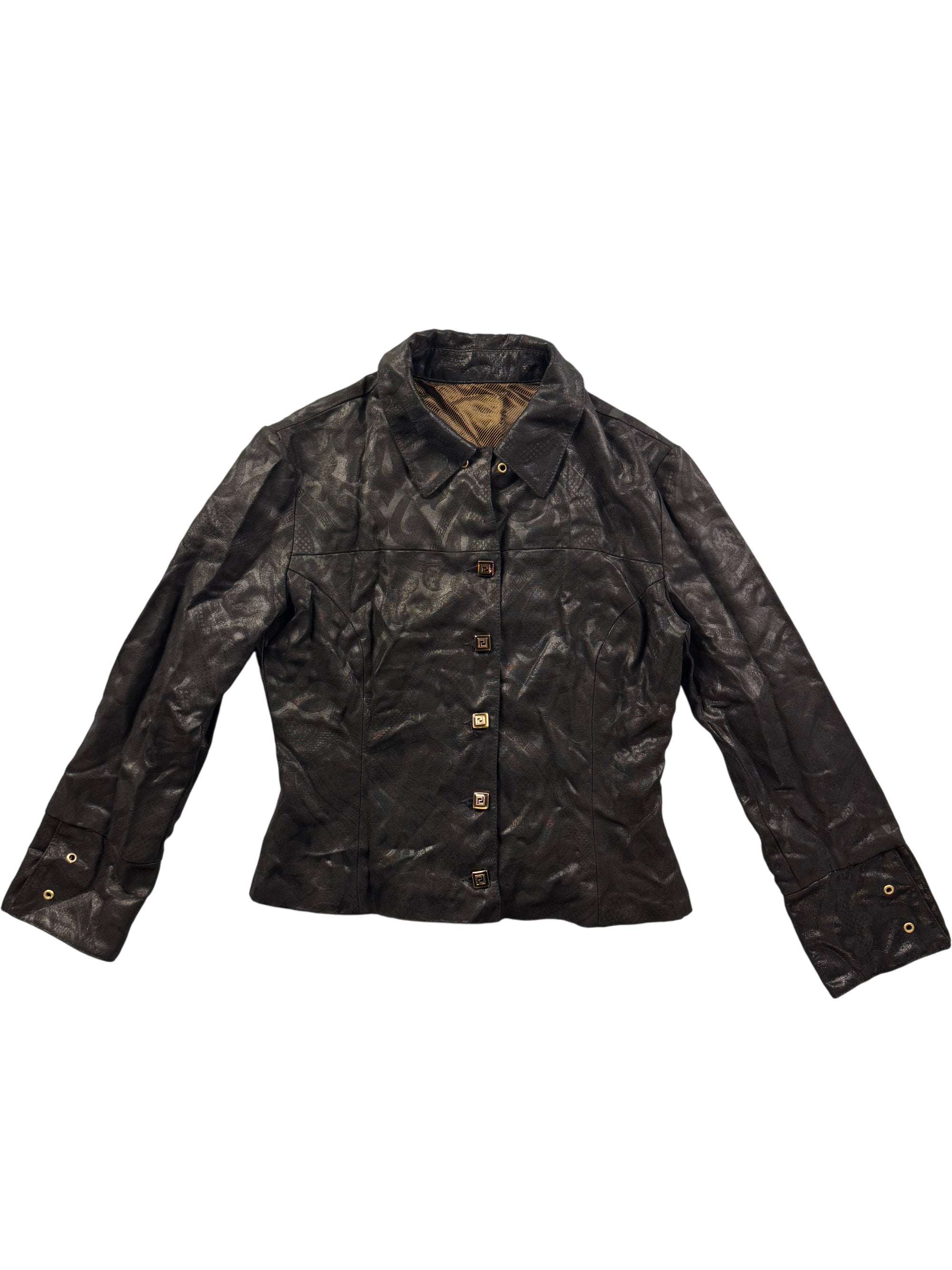 Black Versace Classic V2 Jacket - M - Think Vintage ltd