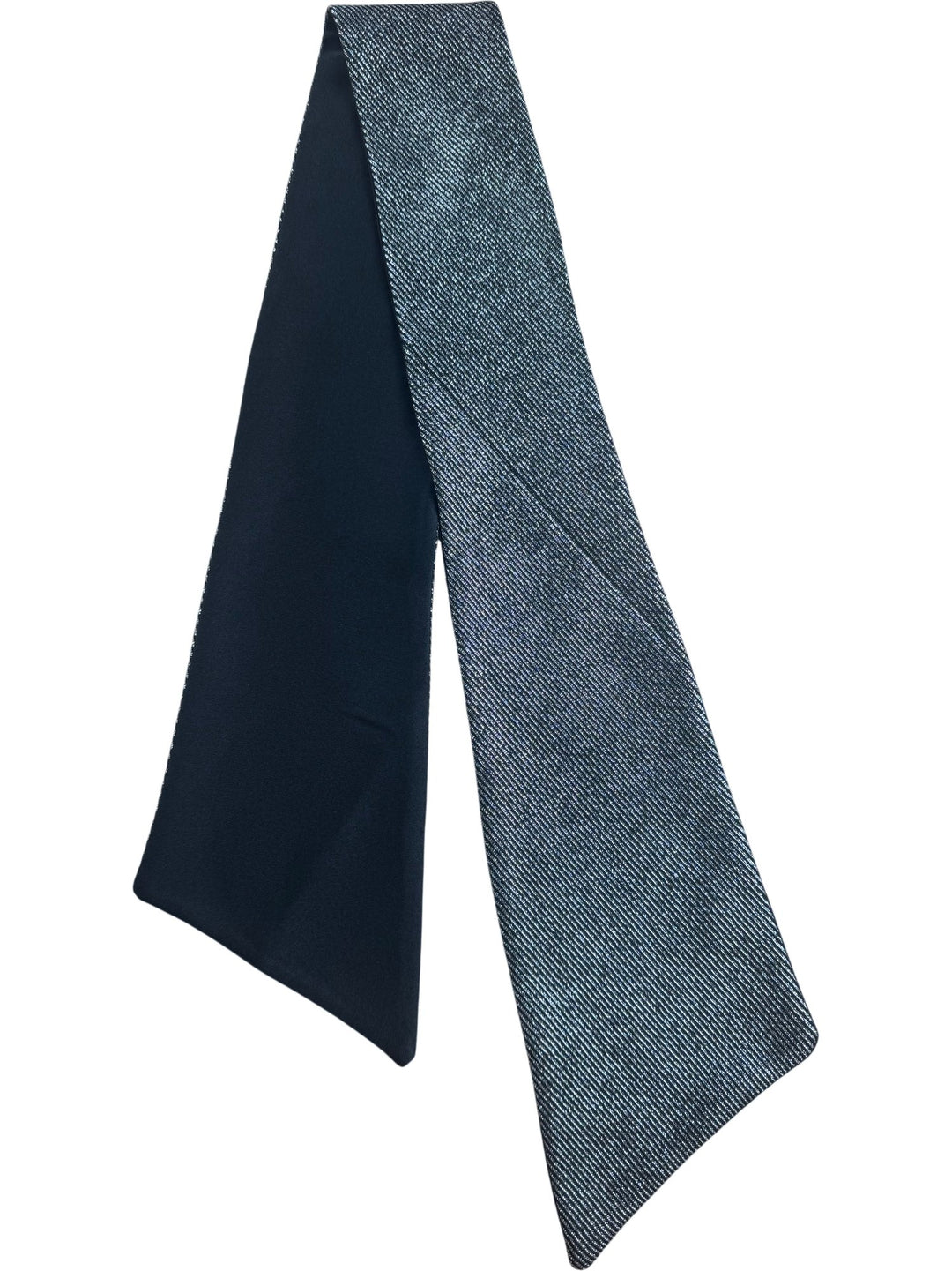 Black and Silver Striped Necktie - Think Vintage ltd