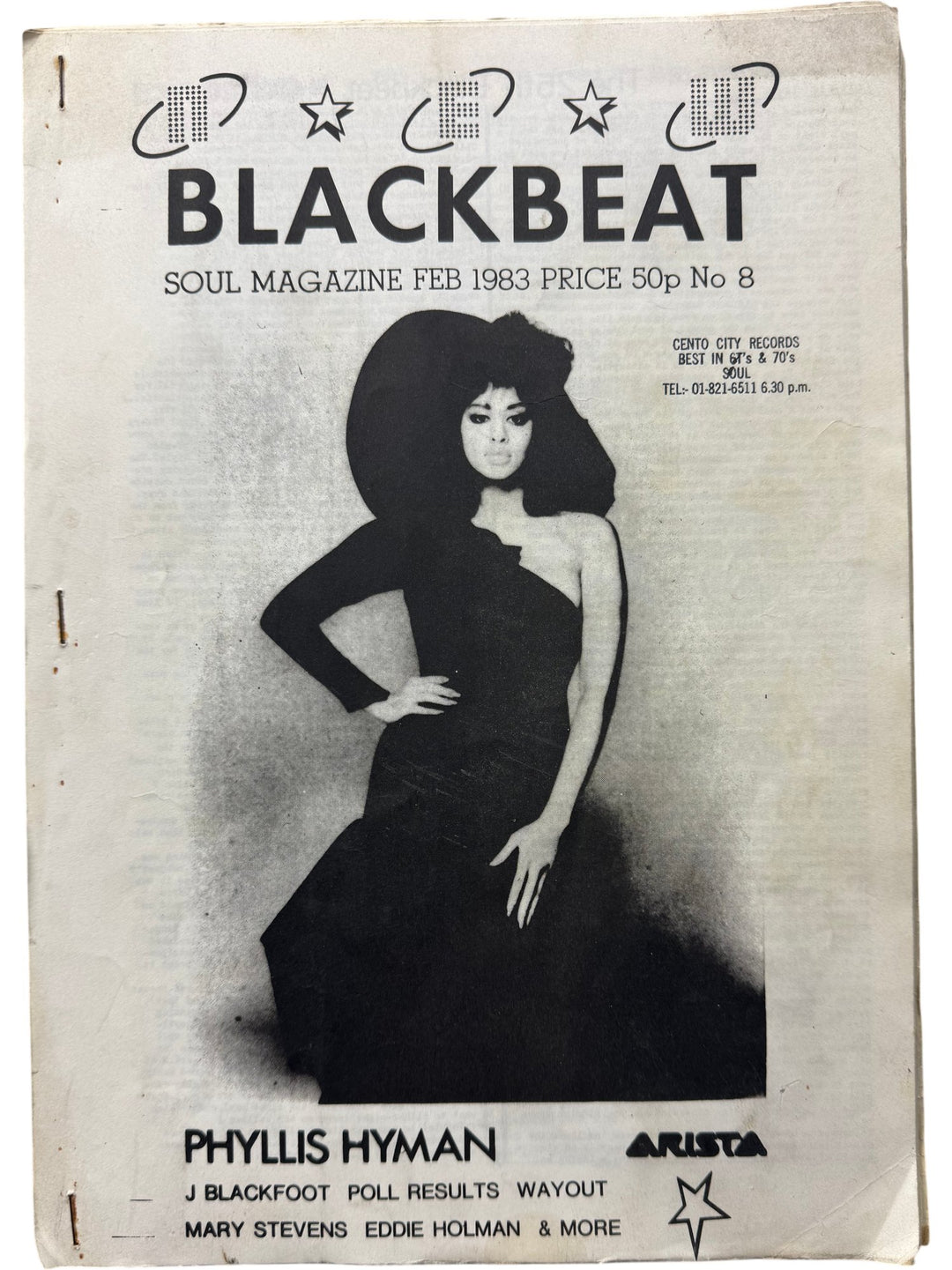 Blackbeat Soul Magazine Feb 1983 Featuring Phyllis Hyman Issue 8 - Think Vintage Online Ltd