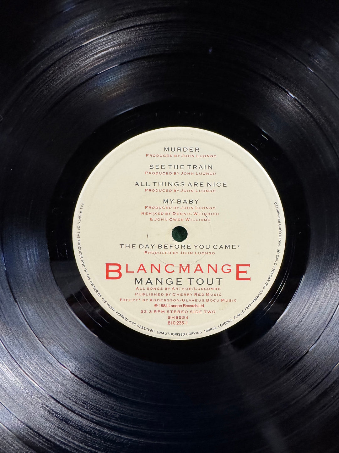Blancmange Mange Tout Vinyl Album - Think Vintage