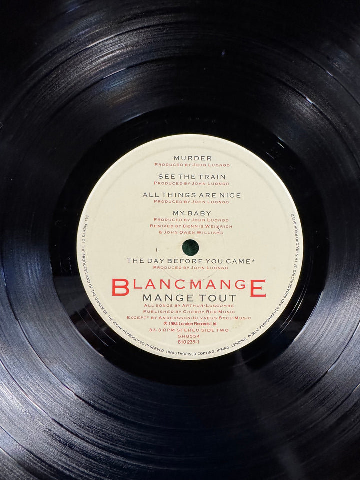 Blancmange Mange Tout Vinyl Album - Think Vintage
