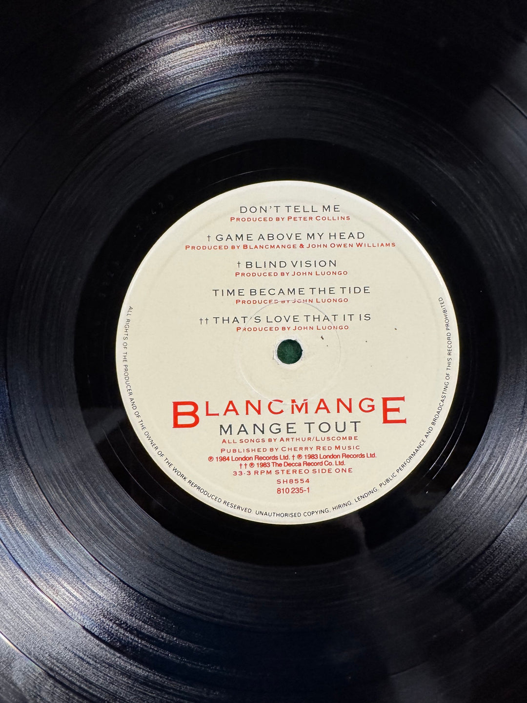 Blancmange Mange Tout Vinyl Album - Think Vintage
