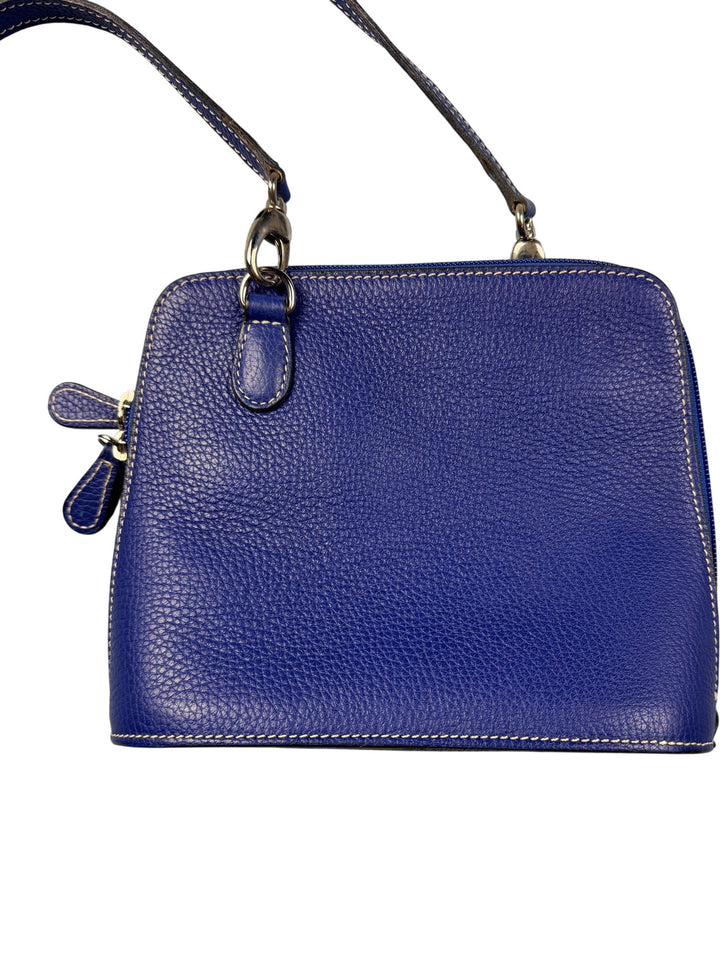 Blue Crossbody Leather Bag - Think Vintage ltd