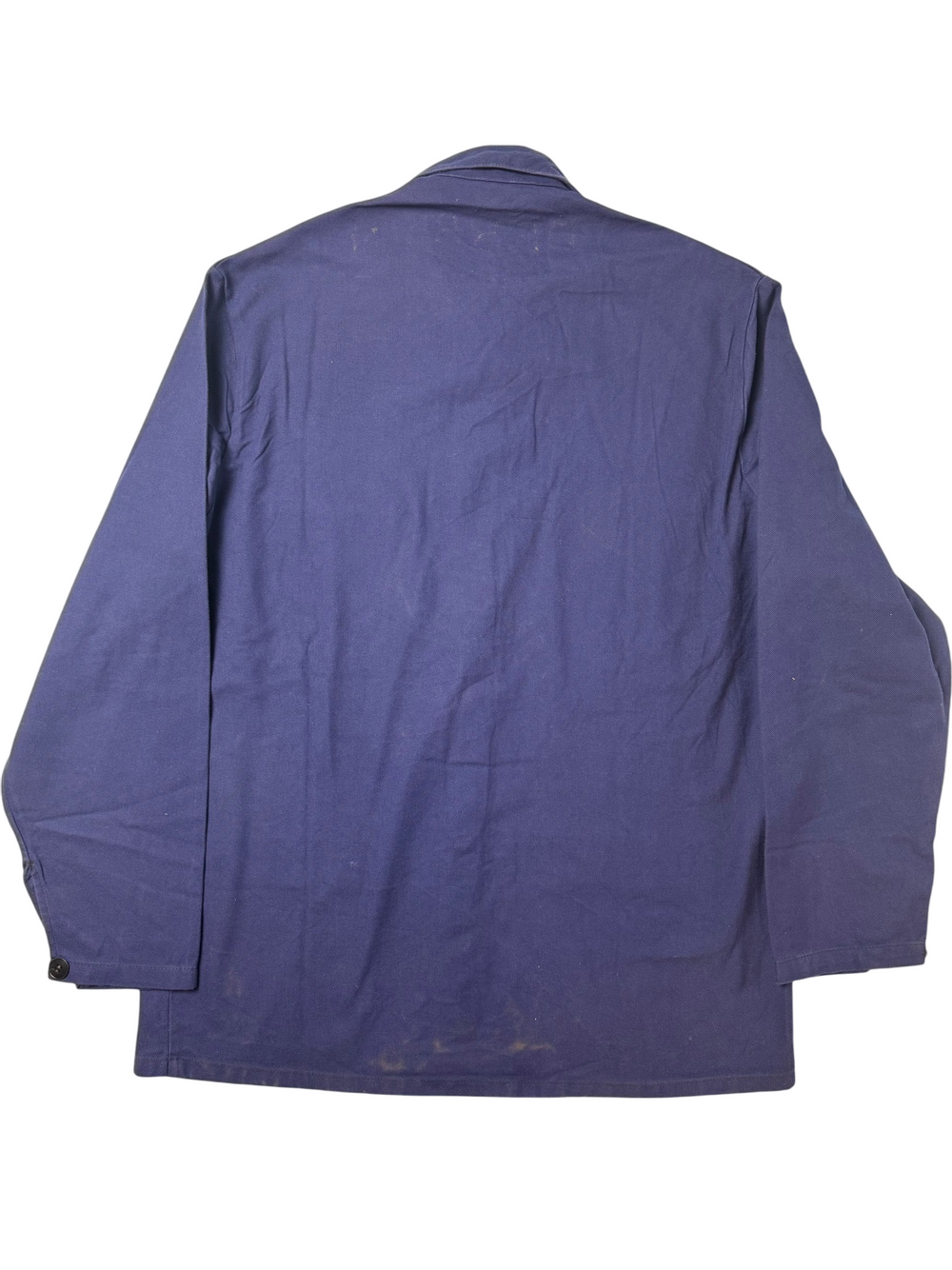 Blue French Workwear Cotton Trucker Jacket - L - Think Vintage