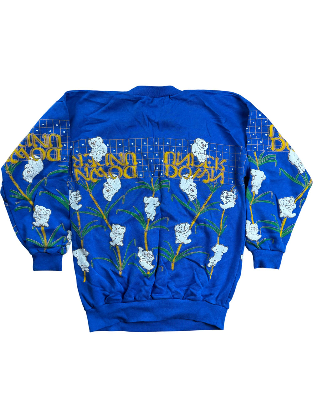 Blue Graphic Print Sweatshirt - M - Think Vintage ltd