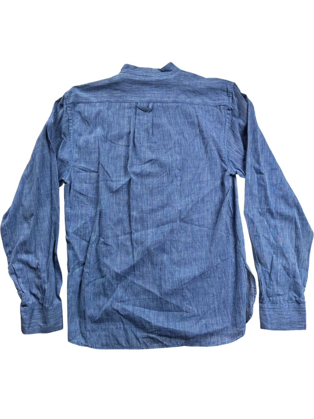 Blue Long Sleeved Cotton Shirt - S/M - Think Vintage ltd