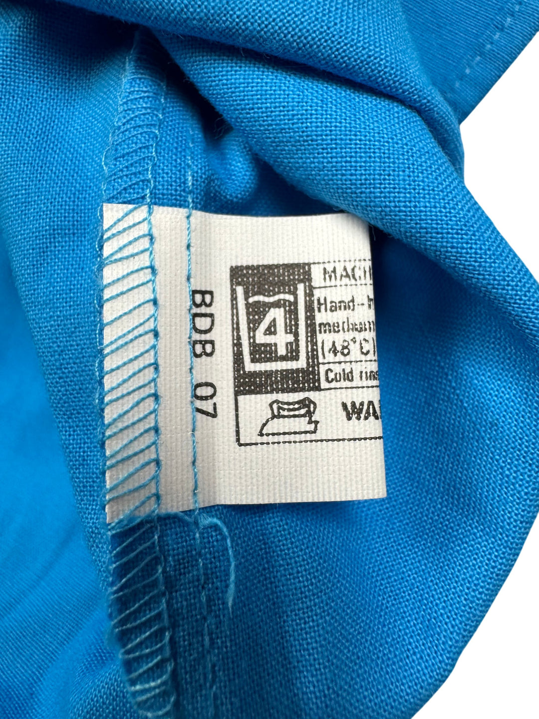 Blue Western Style Long Sleeved Shirt - M - Think Vintage