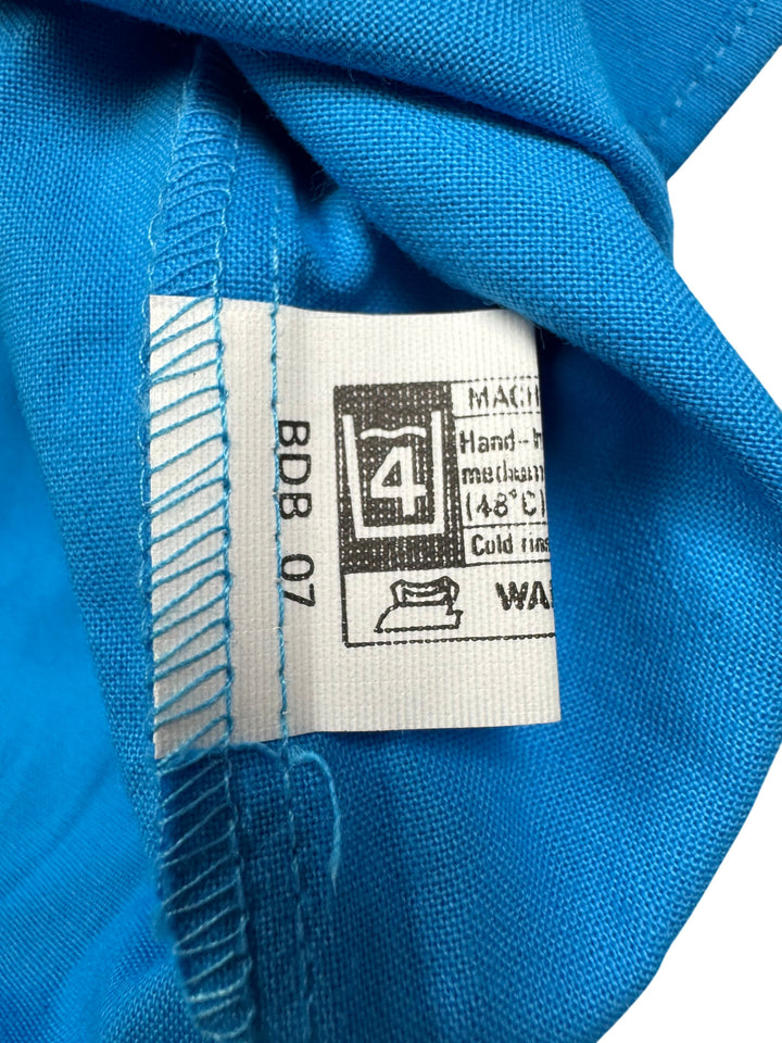 Blue Western Style Long Sleeved Shirt - M - Think Vintage