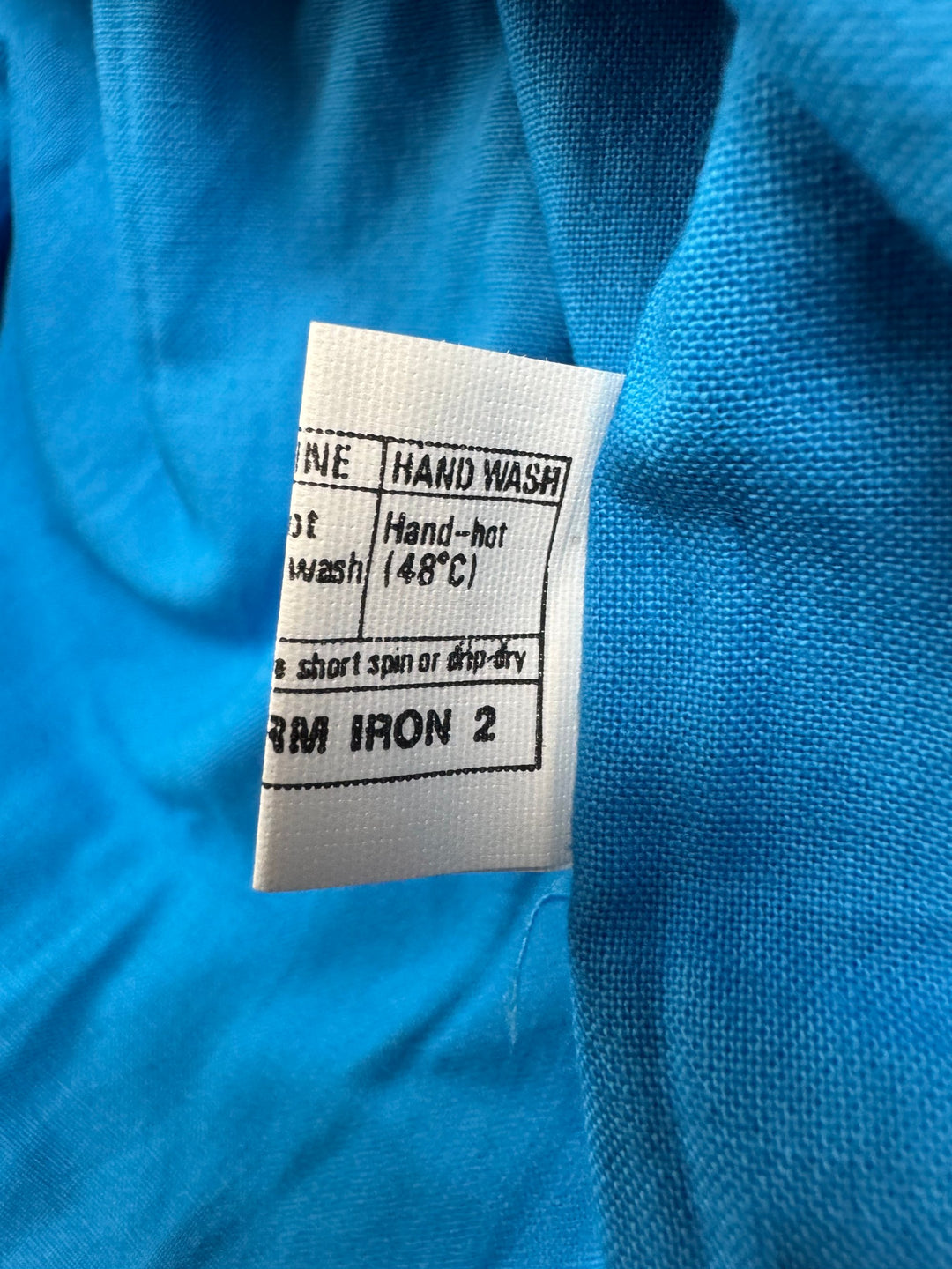 Blue Western Style Long Sleeved Shirt - M - Think Vintage