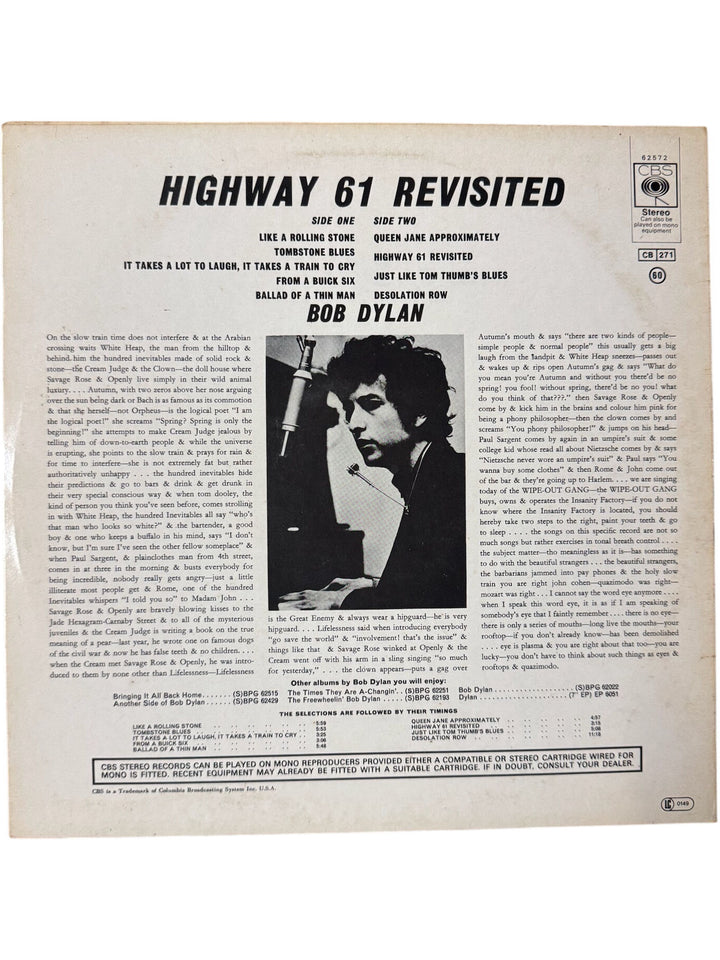 Bob Dylan Highway 61 Revisited Vinyl - Very Good