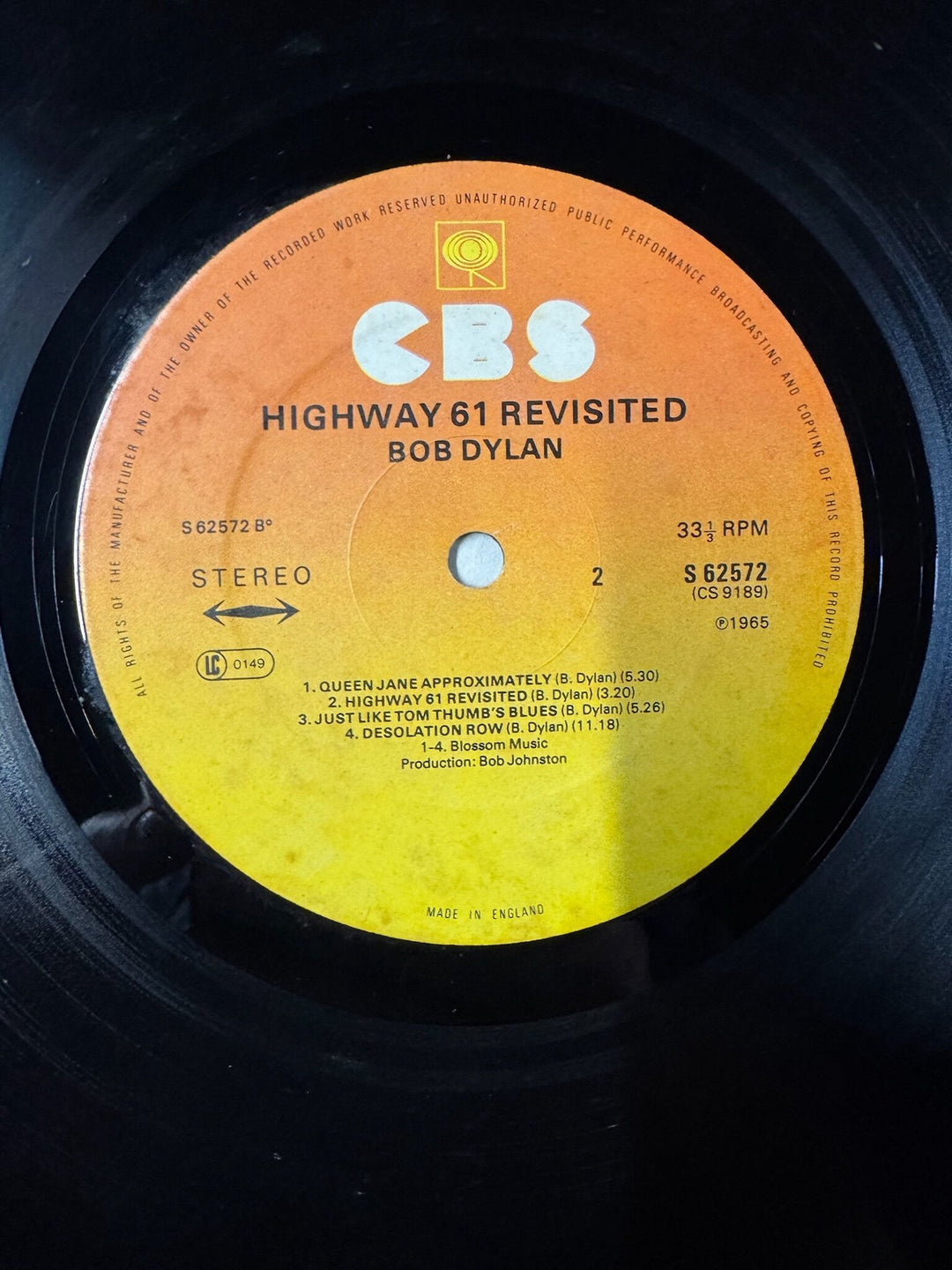 Bob Dylan Highway 61 Revisited Vinyl - Very Good