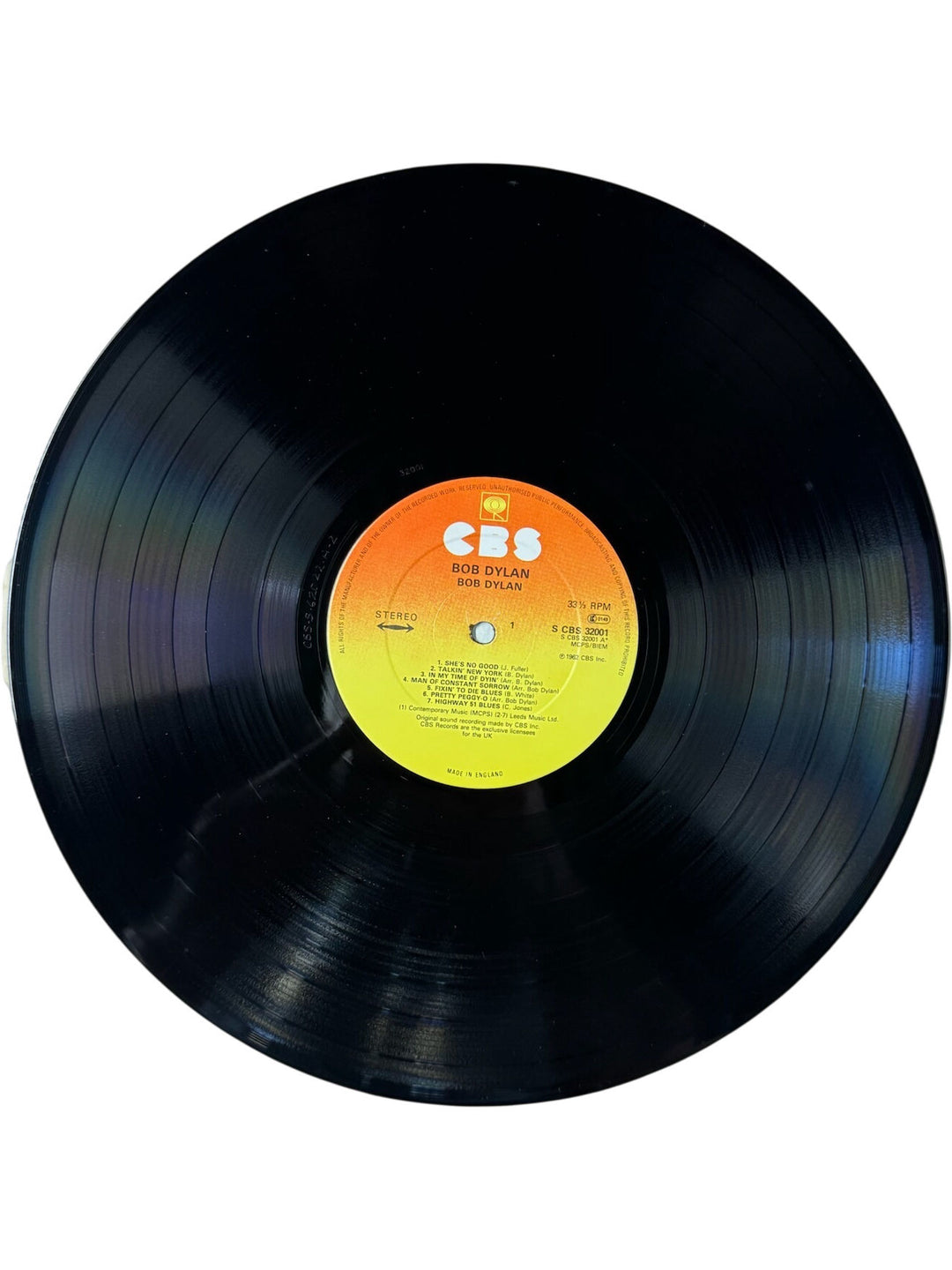 Bob Dylan Self-Titled Debut Album Vinyl - Very Good