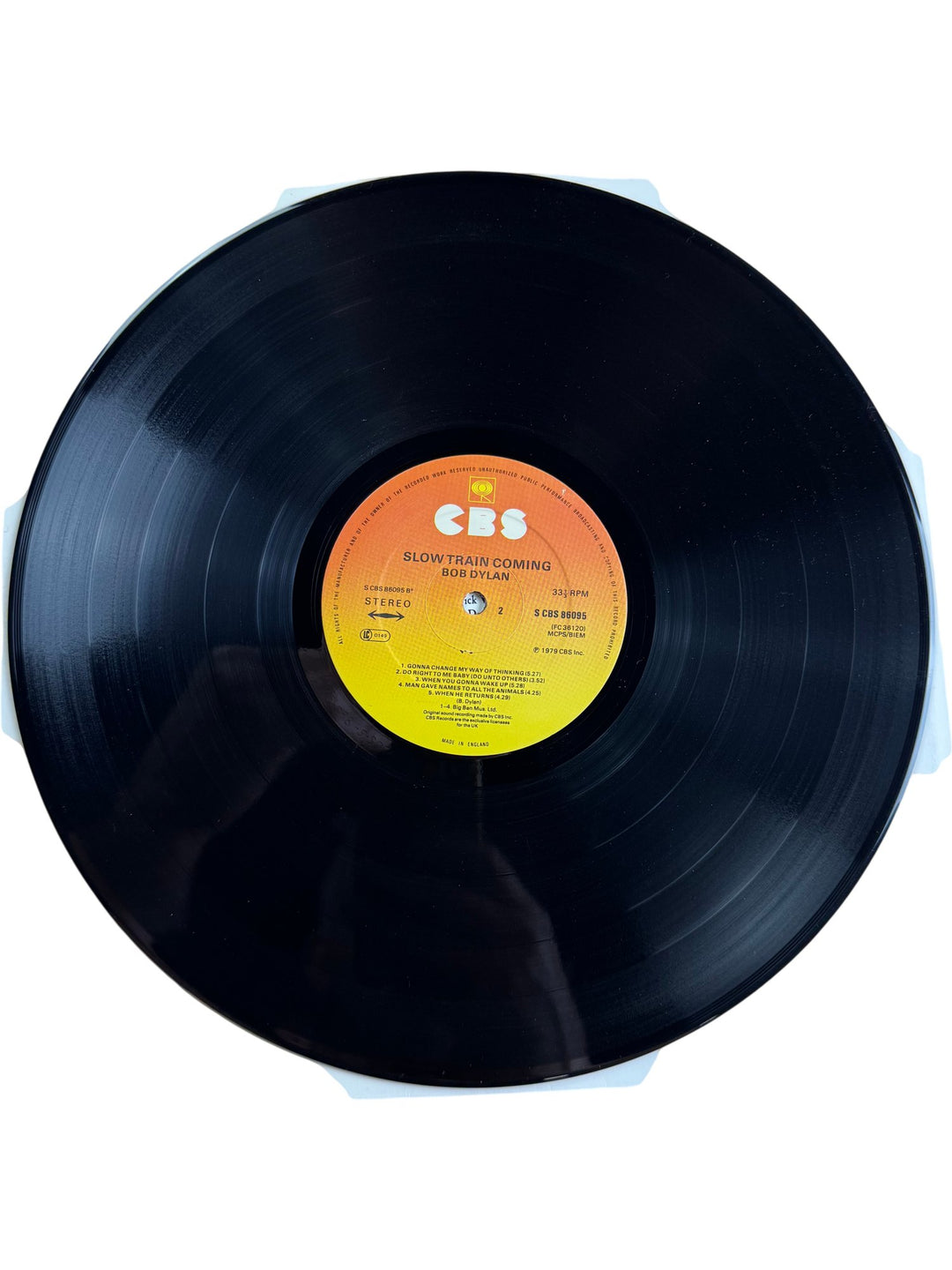 Bob Dylan Slow Train Coming Vinyl Record - Good+