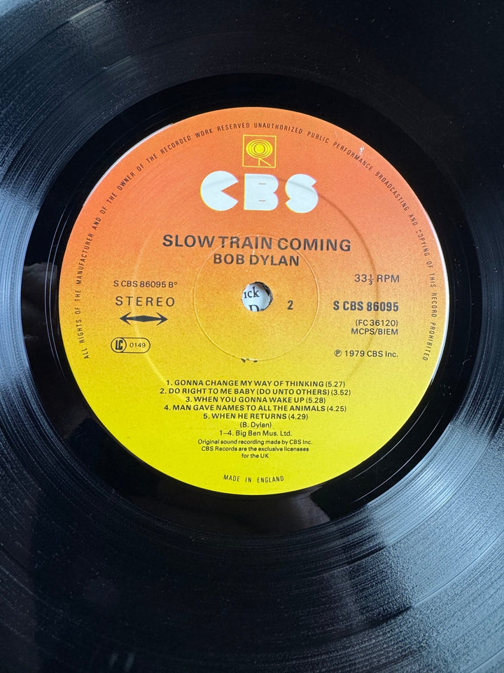 Bob Dylan Slow Train Coming Vinyl Record - Good+