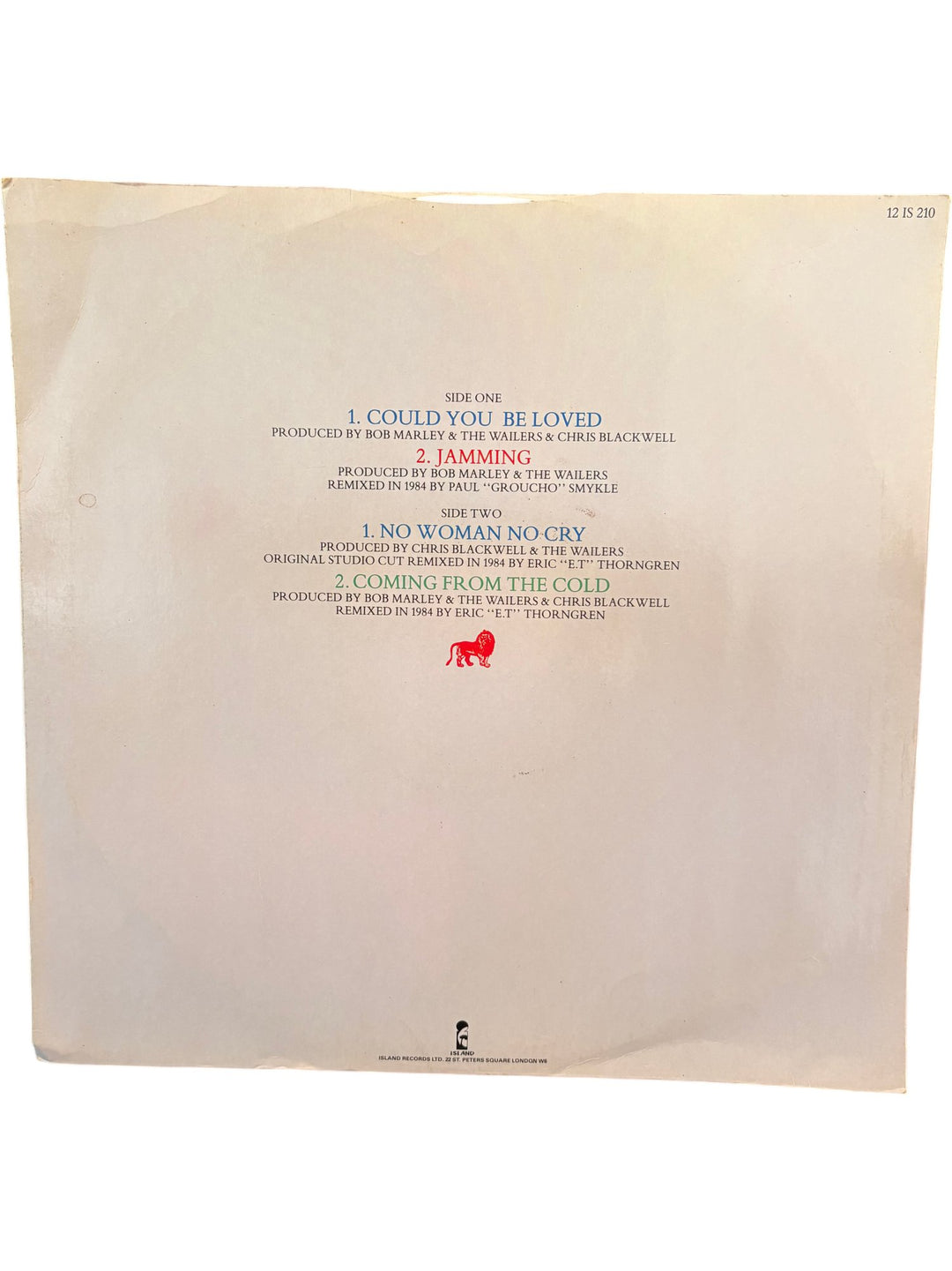 Bob Marley and The Wailers Vinyl Record - Good - Think Vintage ltd