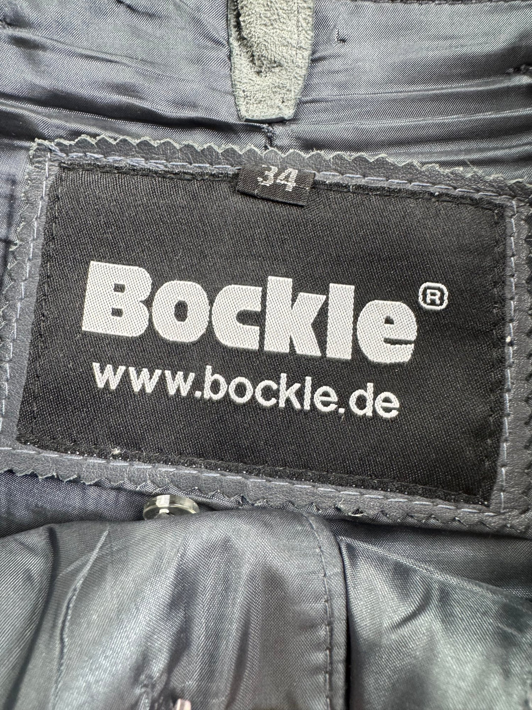 Bockle Black Leather Shorts - W35 - Think Vintage ltd