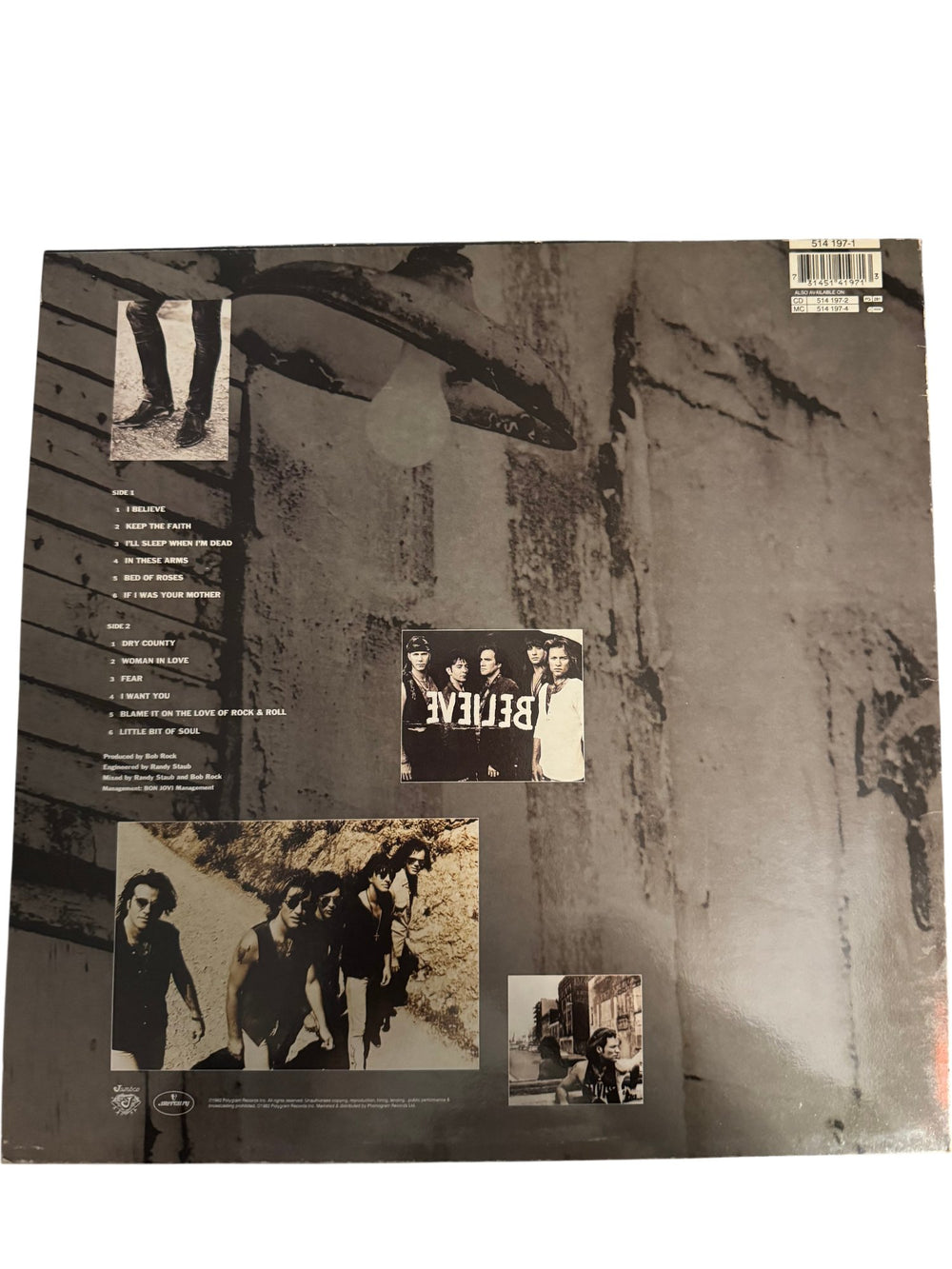 Bon Jovi Keep The Faith Vinyl Record - Good - Think Vintage ltd