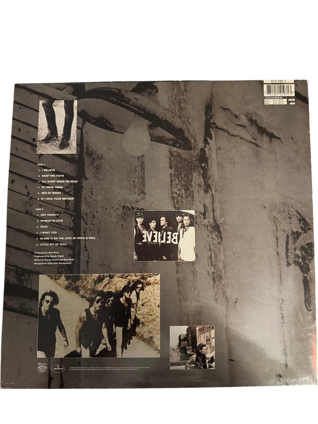 Bon Jovi Keep The Faith Vinyl Record - Good - Think Vintage ltd