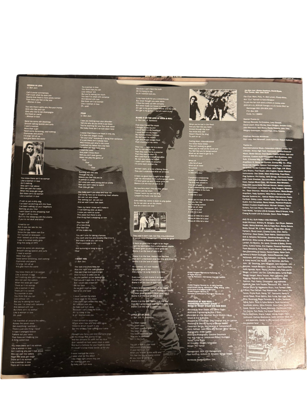 Bon Jovi Keep The Faith Vinyl Record - Good - Think Vintage ltd
