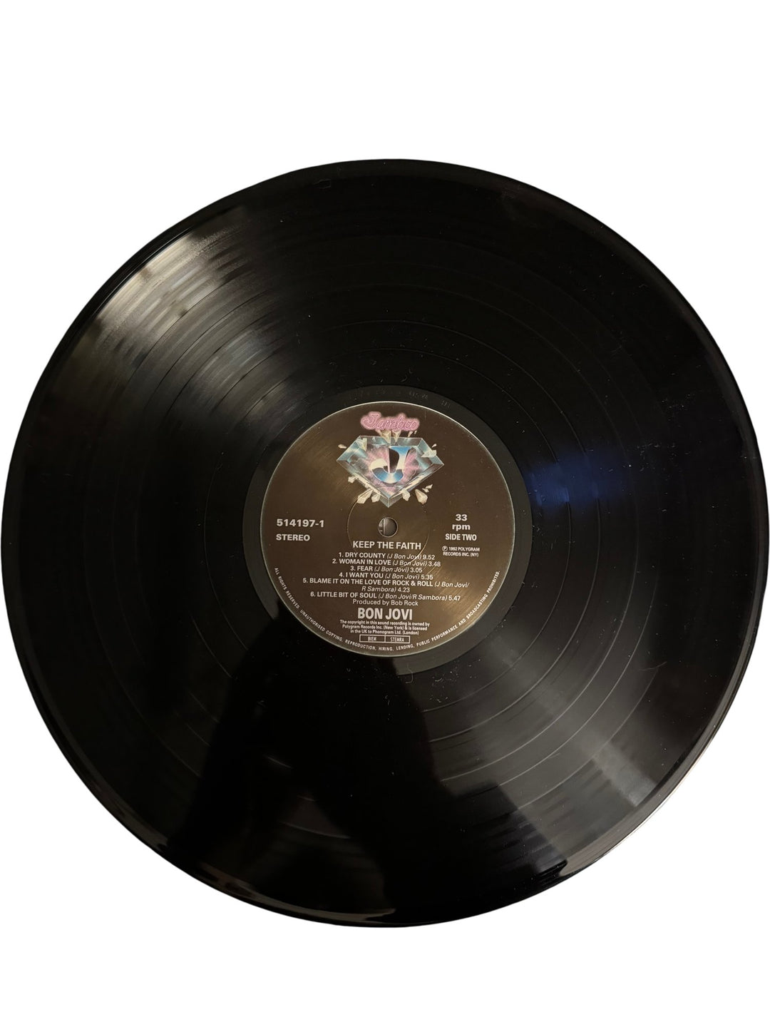 Bon Jovi Keep The Faith Vinyl Record - Good - Think Vintage ltd