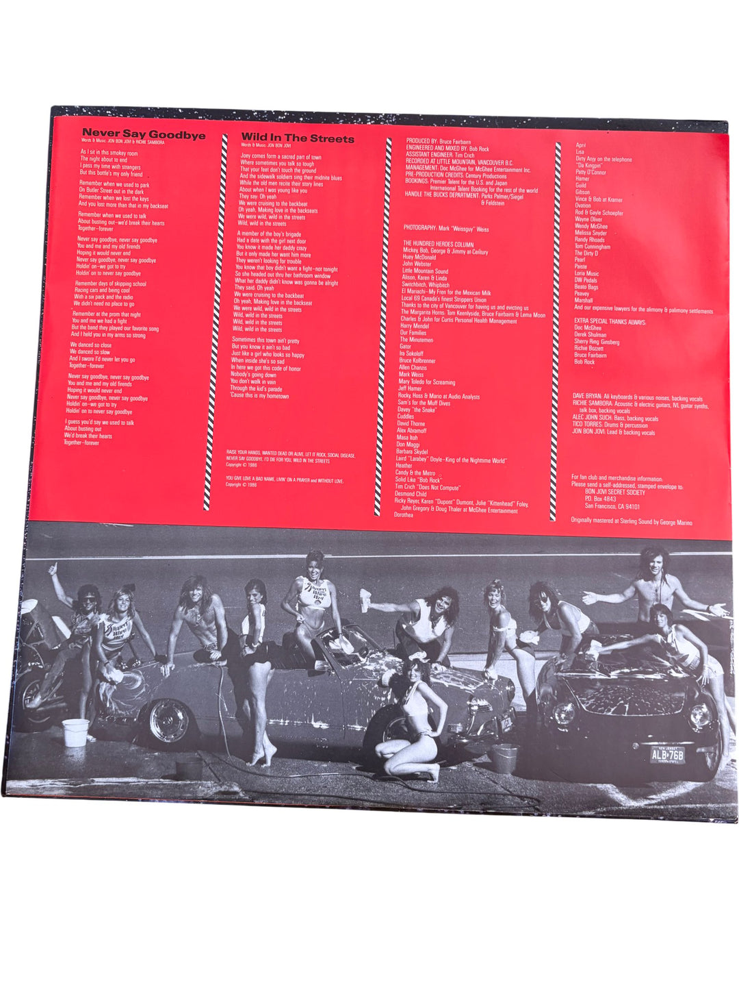 Bon Jovi Slippery When Wet Vinyl - Good - Think Vintage ltd