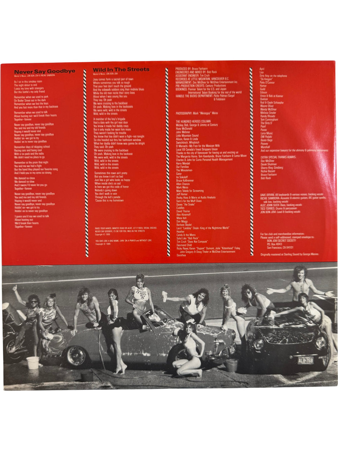 Bon Jovi Slippery When Wet Vinyl