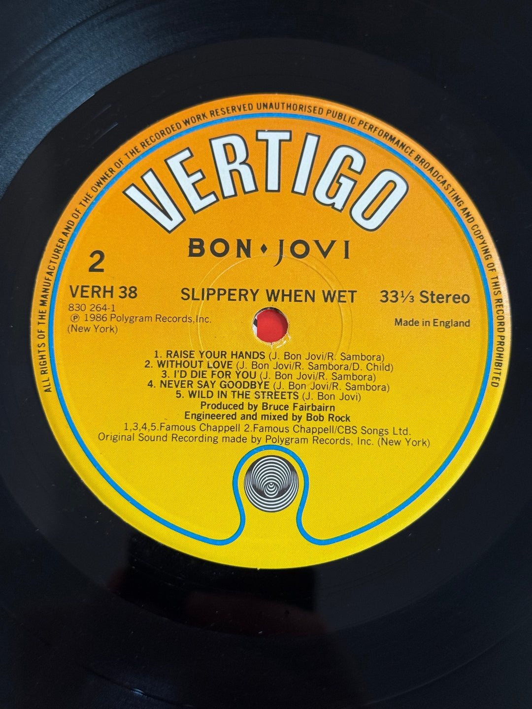 Bon Jovi Slippery When Wet Vinyl