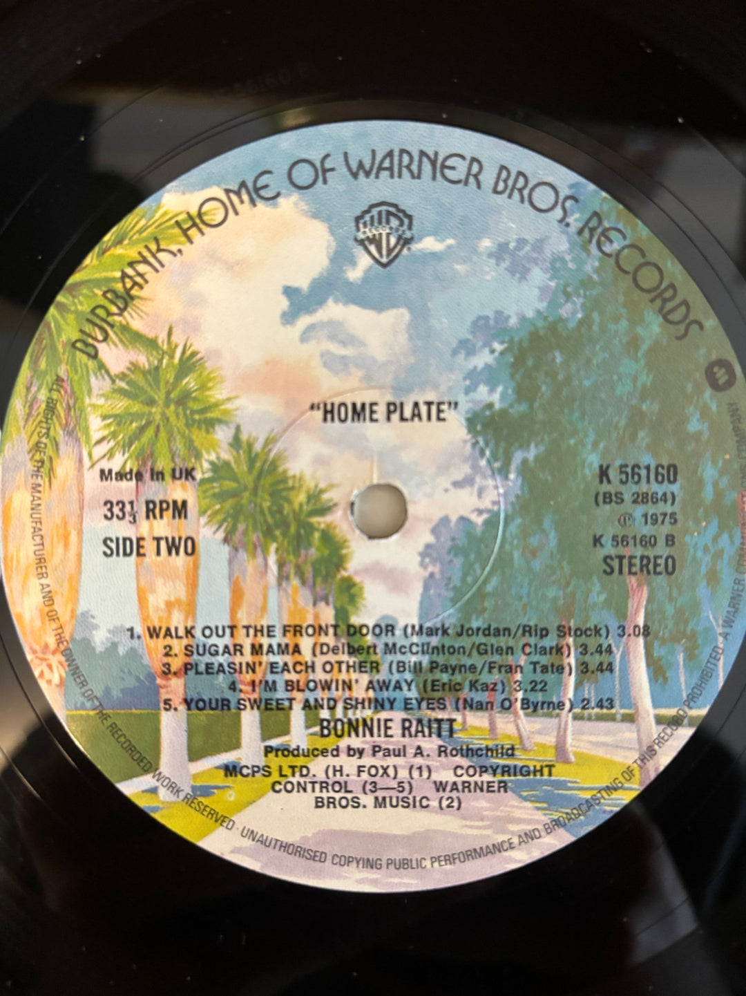 Bonnie Raitt Home Plate Vinyl Record - Good - Think Vintage ltd
