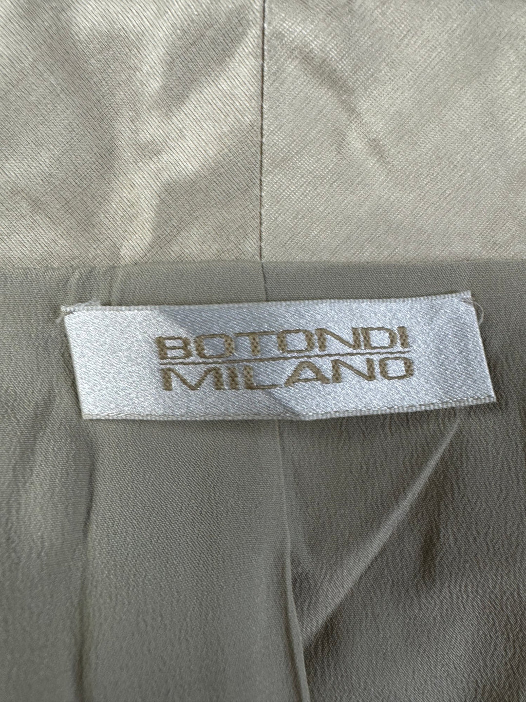 Botondi Milano Beige Silk Jacket - M - Think Vintage ltd