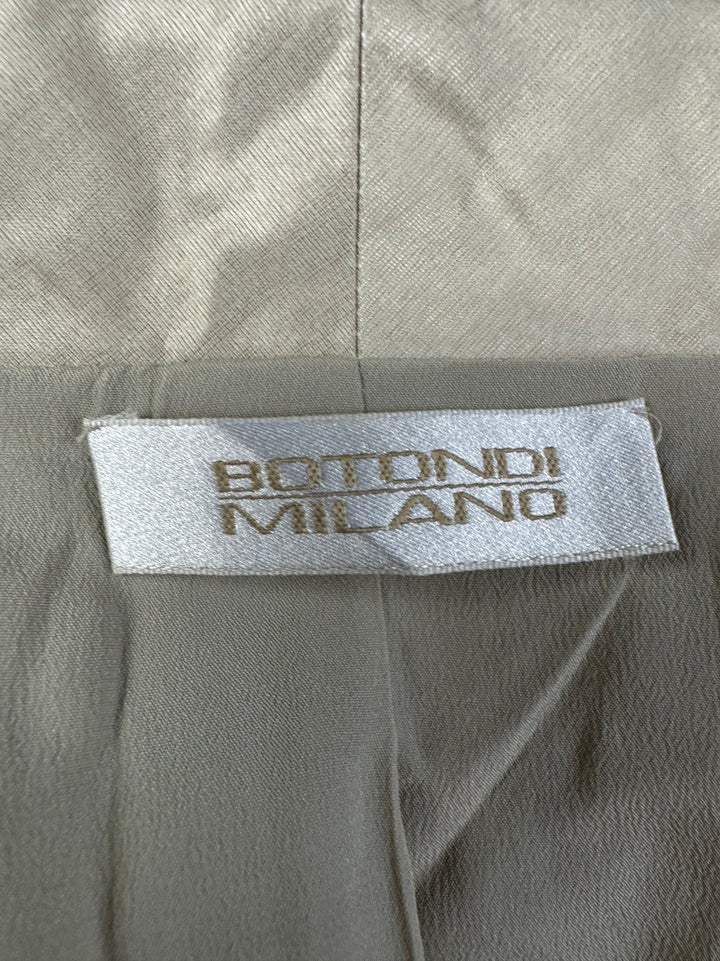 Botondi Milano Beige Silk Jacket - M - Think Vintage ltd