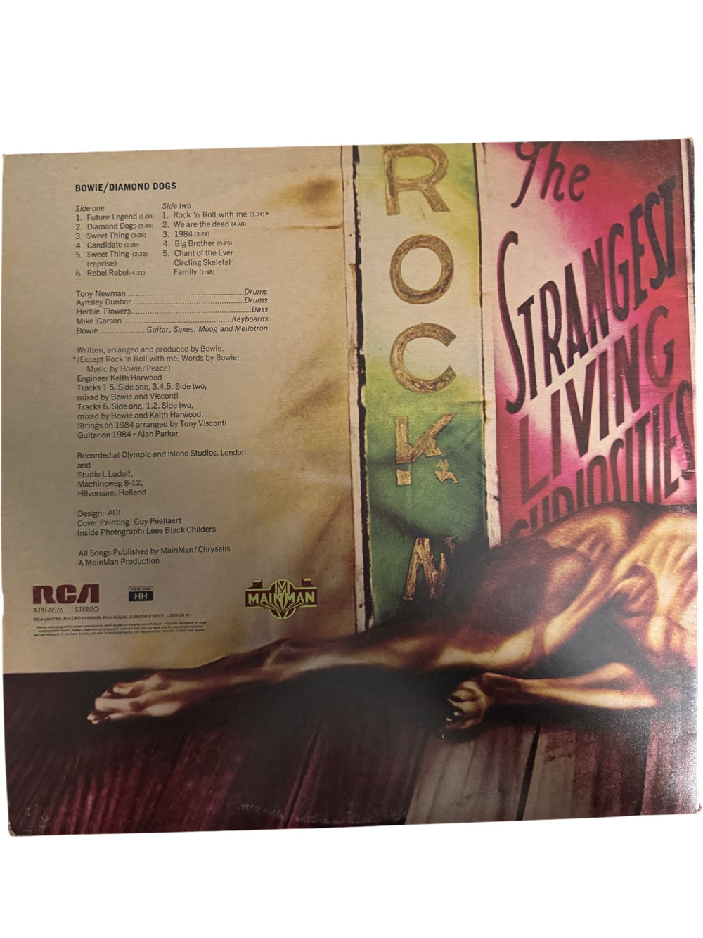 Bowie Diamond Dogs Vinyl Record - Good - Think Vintage ltd