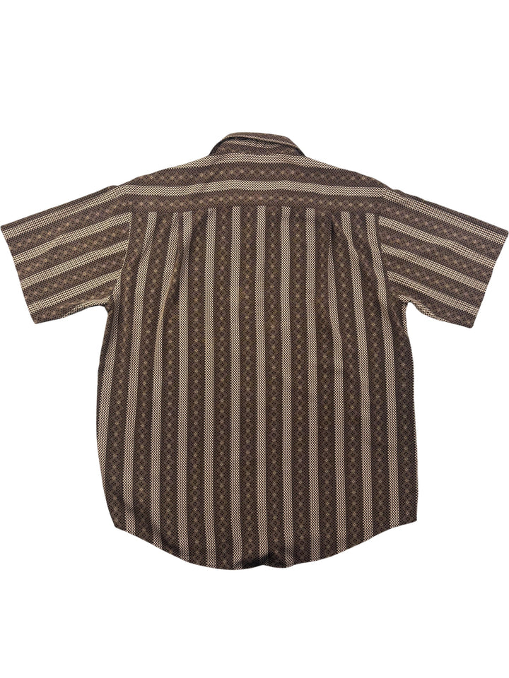 Bowling Short Sleeved Patterned Shirt - XL - Think Vintage Online Ltd